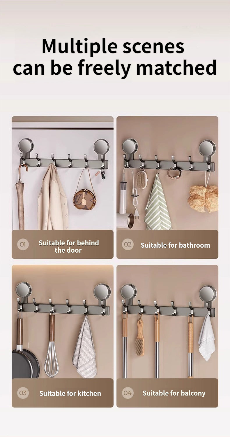 Wall Hook Rack Hanger Suction Cup Mounted