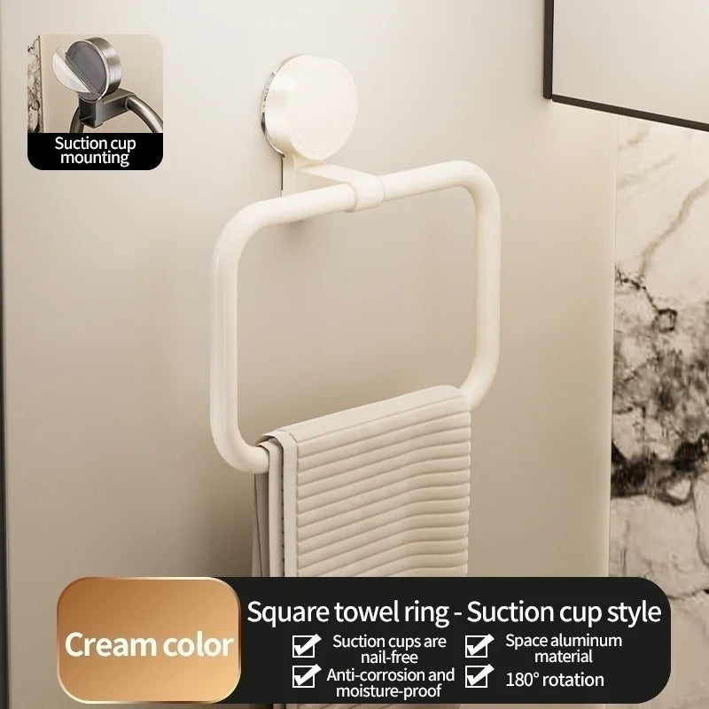 Towel Ring for Kitchen Bathroom Suction Cup Mounted