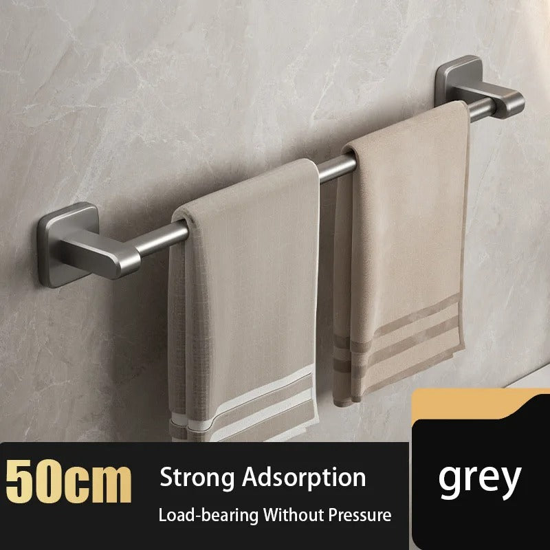 Towel Rack Hanger Bathroom Kitchen Adhesive Wall Mounted