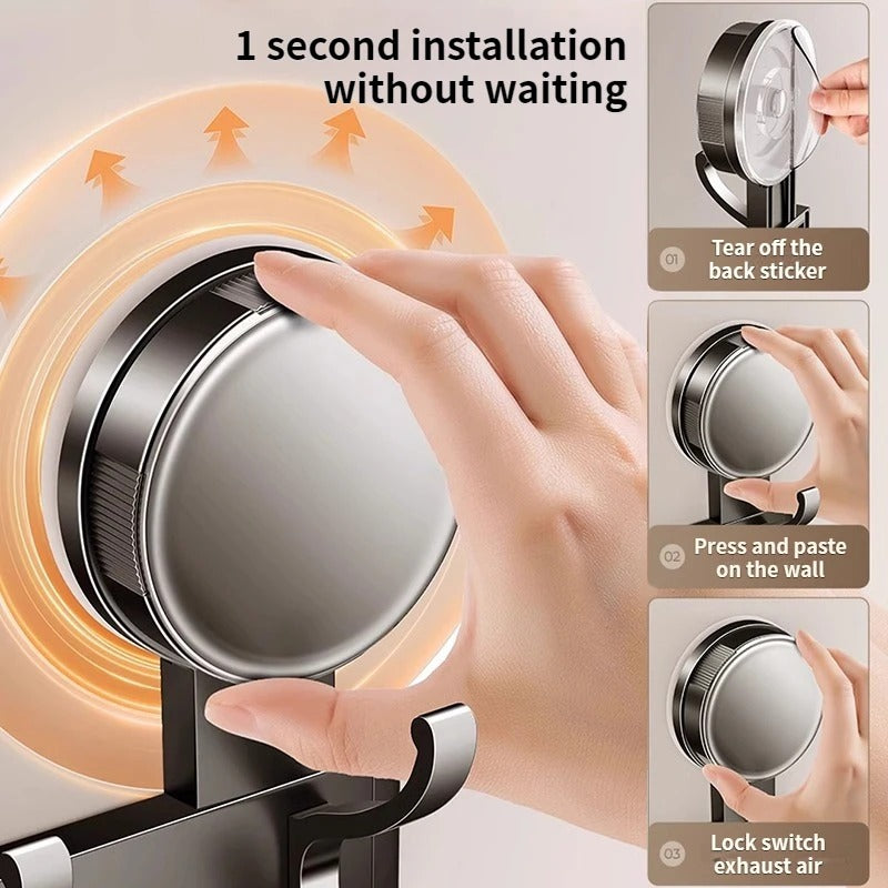 Wall Hook Rack Hanger Suction Cup Mounted