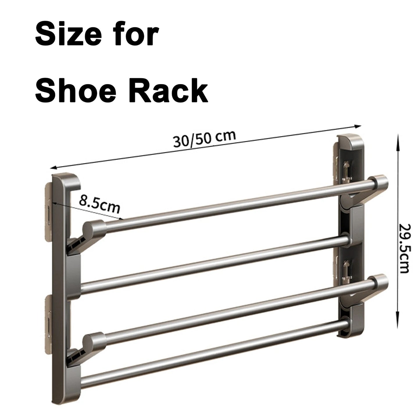 Wall-Mounted Adhesive Foldable Shoe Rack