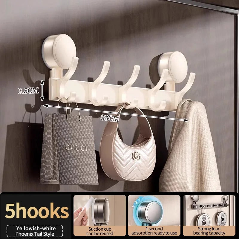 Wall Hook Rack Hanger Suction Cup Mounted