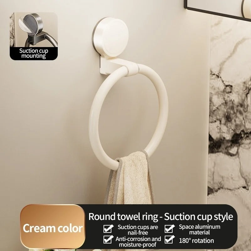 Towel Ring for Kitchen Bathroom Suction Cup Mounted