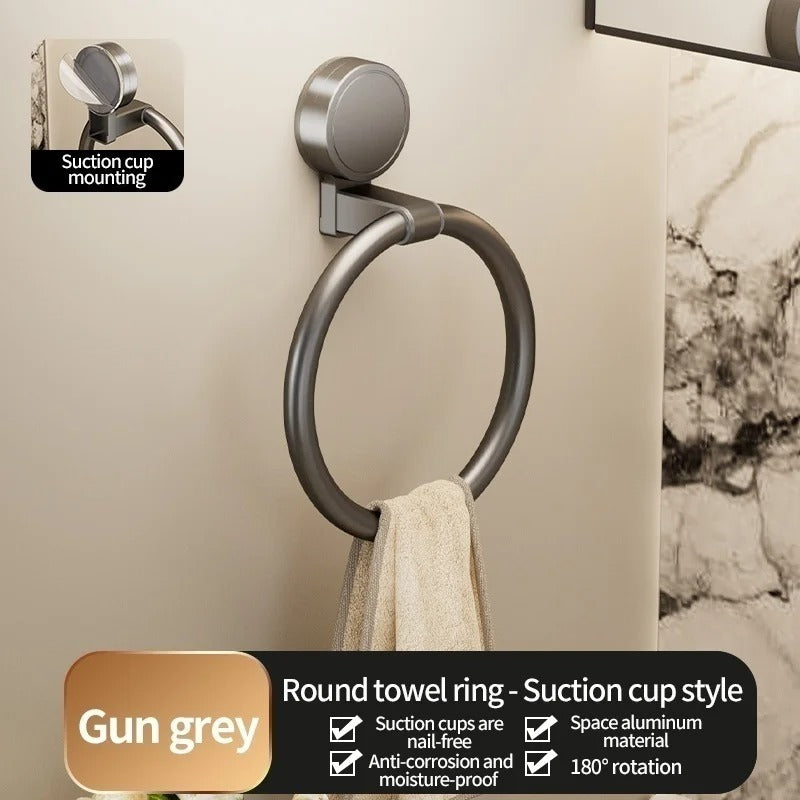 Towel Ring for Kitchen Bathroom Suction Cup Mounted