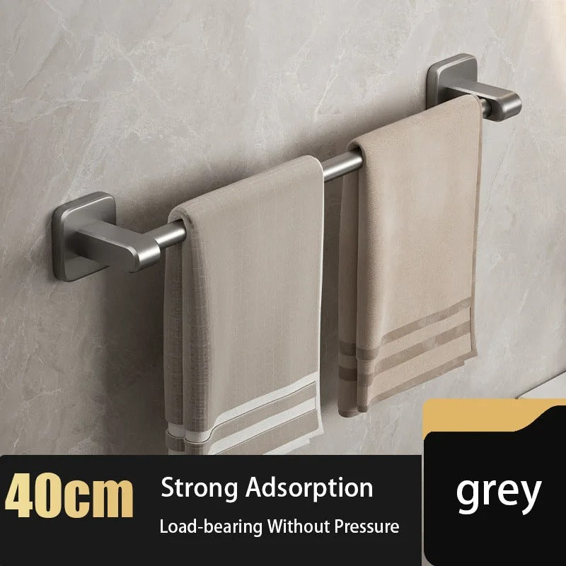 Towel Rack Hanger Bathroom Kitchen Adhesive Wall Mounted