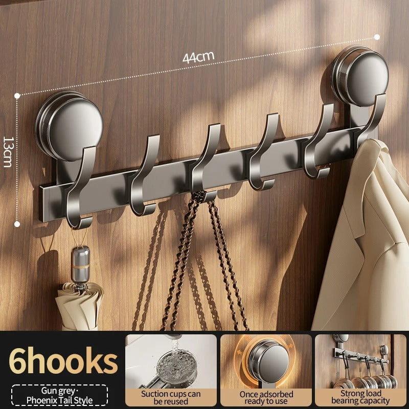 Wall Hook Rack Hanger Suction Cup Mounted