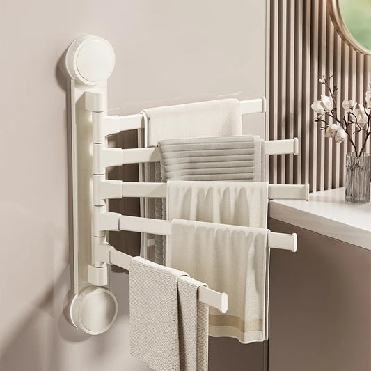 Swivel Towel Rack Towel Bar Suction Cup Mounted